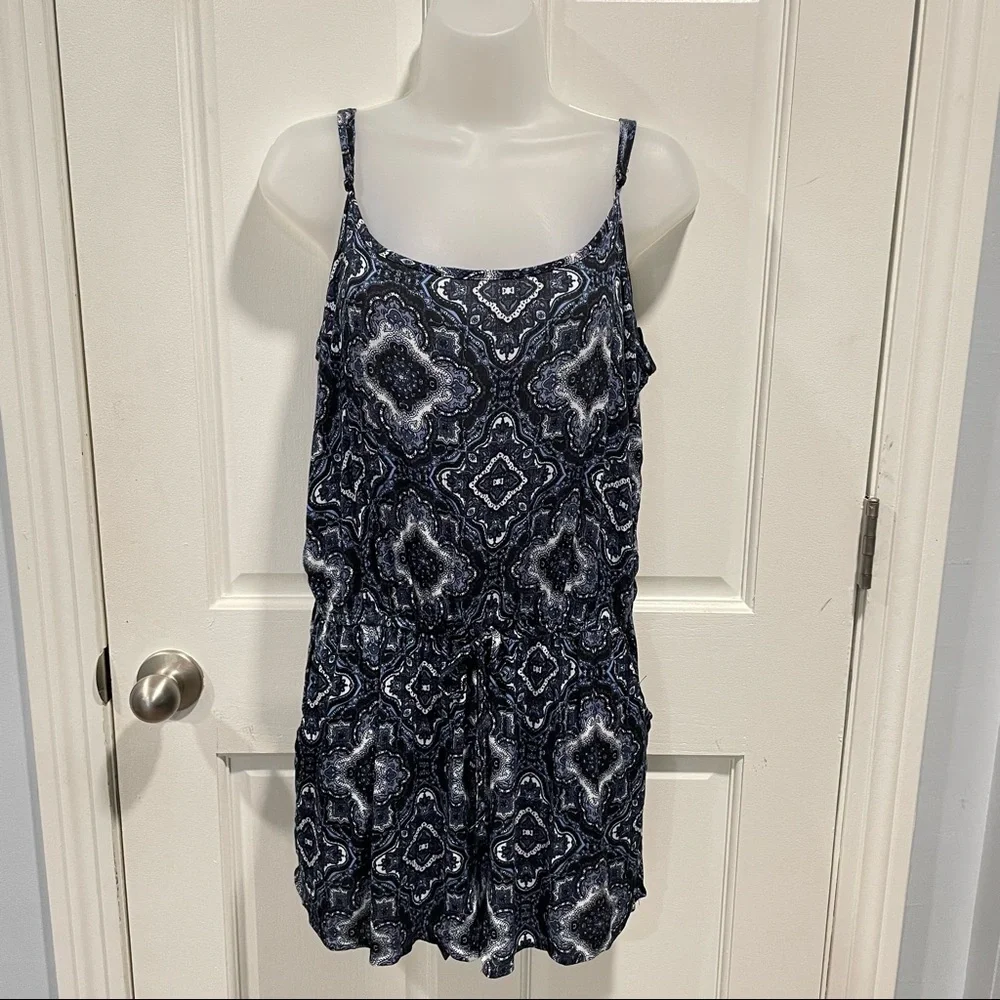 Women’s Ambiance Multi Colored Romper With Adjustable Straps - Picture 1 of 11
